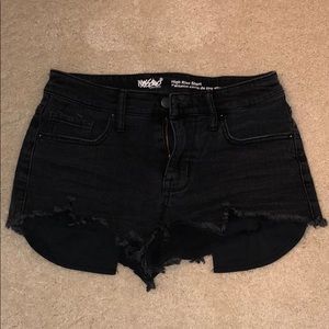Dark grey denim shorts